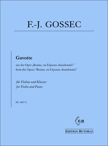 Cover - F.-J. Gossec, Gavotte